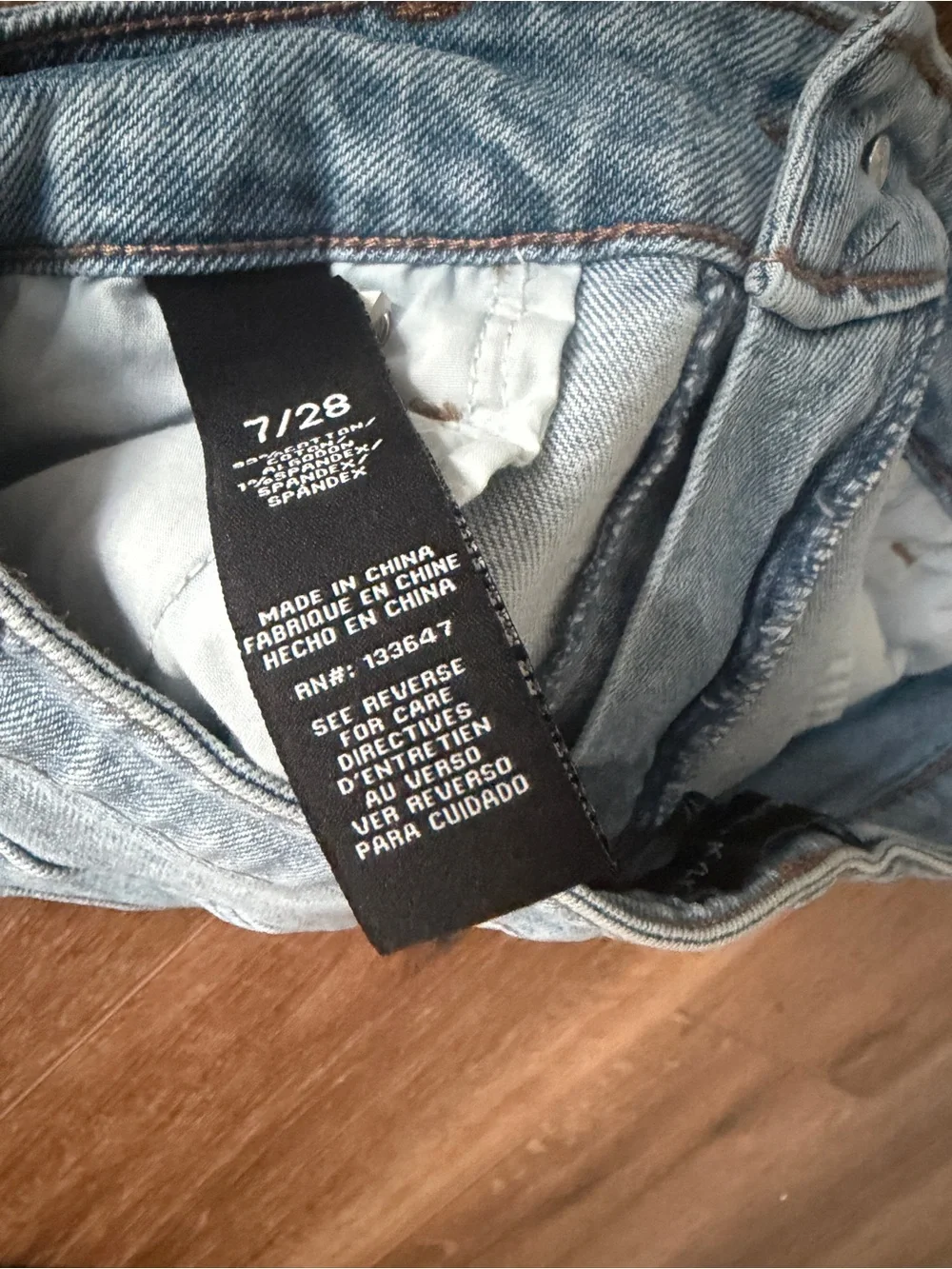 light wash distressed denim shorts